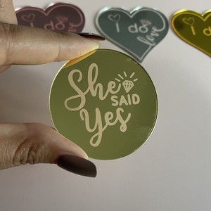 <span class=keywords><strong>2023</strong></span> proposta di matrimonio decorazione per feste disco per torta nuziale ha detto di sì I Do Cupcake Toppers - Product Image 6