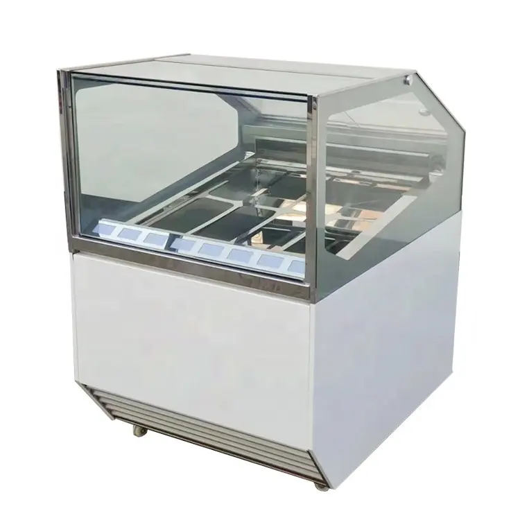 Calidad Premium helado horizontal congelador de hielo crema escaparate de la exhibición congelador refrigerados escaparate para helado