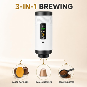Machine à expresso portable intelligente 3 en 1, fabriquée en usine OEM, compatible avec les capsules italiennes, 3 modes, pour le bureau, les voyages d'affaires - Product Image 1
