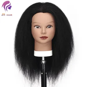 Americano africano testa del mannequin reale capelli cosmetologia 100% reale dei capelli umani per il salone di pratica