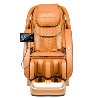 Fauteuil de massage moderne de luxe en cuir, inclinable 4D avec fonction zéro gravité, massage complet du corps, chauffage et massage des pieds