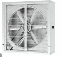 Ventilateur mural à pression négative haute efficacité avec pales en acier inoxydable, roulements à billes, tension personnalisable, OEM/ODM