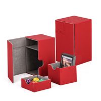 Boîte à cartes MIO 100+ Flip Deck Box, 200 cartes, cuir PU, écologique, résistante à l'eau, portable, boîte à cartes de qualité supérieure avec fermeture magnétique