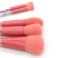 Vente en gros Ensemble de pinceaux de maquillage avec manche en plastique pour femmes Pinceau éventail ABS de haute qualité Ensemble de pinceaux de maquillage pour les yeux