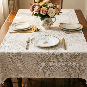 European Jacquard <b>Tablecloth</b> <b>Square</b> Polyester Hotel Use WX-2015 - Product Image 3