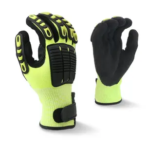 ENTE SAFETY safety working nitrile sandy palm coat reinforcement of fingers protection gloves suppliers