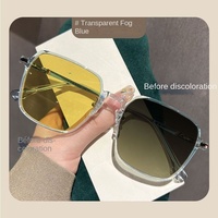 Lunettes de vision nocturne à double usage jour et nuit, grande monture, compatibles avec des verres correcteurs, monture pour femme, pour conducteur professionnel