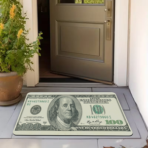 Alfombra de Entrada Rectangular de Goma Delgada Antideslizante y Resistente a la Corrosión de PVC Moderno Luebo, con Estampado Animal, Lavable a Máquina - Product Image 1