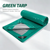 Grande bâche en PE imperméable sur mesure de 15 m de large pour couverture de protection contre les intempéries des matériaux de construction en cour ouvert