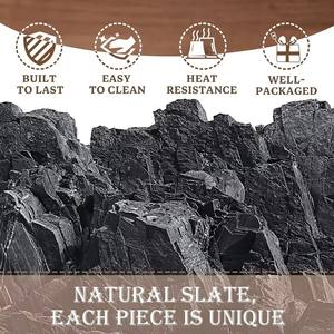 कारखाने प्रत्यक्ष काले गैर-पर्ची लेजर उत्कीर्णन पेय स्लेट थोक कोस्टर सेट धारक वर्ग गोल स्लेट कोस्टर सेट धारक वर्ग राउंड स्लेट कोस्टर - Product Image 4