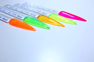 Hanyinails มาใหม่ทำ<span class=keywords><strong>เล็บ</strong></span>มือแบบมืออาชีพ<span class=keywords><strong>นีออน</strong></span>เจลลี่กลิตเตอร์แสงยูวี/ไฟแอลอีดีแช่น้ำทาเล็บเจลยูวี - Product Image 2