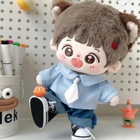 Peluches personnalisées 20cm Anime Cotton Kpop Doll Idol Poupées en peluche et accessoires de vêtements de poupée Custom Plush Maker