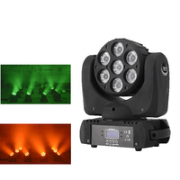 Projecteur LED mobile Hong He 6 en 1 RGBWAUV 7*18W avec contrôle DMX512 CRI 95 pour DJ/Disco/Soirée