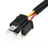 JYX OED/ODM H4 3 broches 9003 Câble de raccordement avec connecteur de douille de relais de phare LED en céramique et faisceau de câblage certifié UL