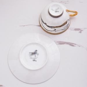 Ensemble de tasses à café de luxe royales de haute qualité, bord doré, réception d'hôtel, ensemble de 15 pièces, tasse à café et soucoupe - Product Image 5