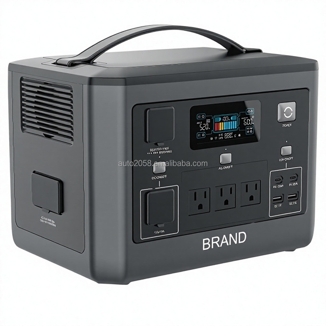 800W 512Wh Portable Power Station LiFePO4 Battery Solar Generator for Camping Outdoor Home Backup Emergency 100W Fast Charge