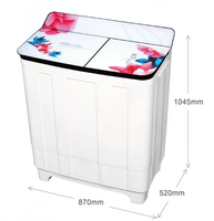 Modern Semi-automatic Household Mini Top-loading Double Tub Smart Washing Machines