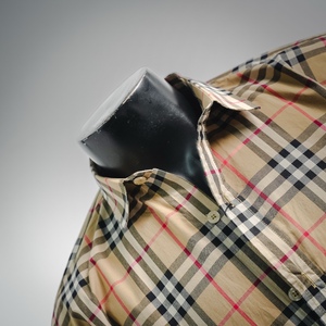 Chemise habillée à manches courtes pour homme en soie/coton, à carreaux, imprimé pailleté, boutonnée, pour le quotidien – Idéale pour le dropshipping - Product Image 3