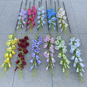 Fiori Artificiali Decorativi di Alta Qualità per la Casa, <span class=keywords><strong>Campanula</strong></span> Blu Alta in Seta per Decorazioni Domestiche e Matrimoni - Product Image 1