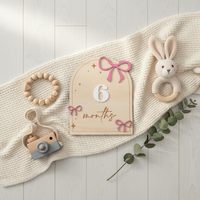 Disques en bois pour étapes mensuelles de bébé en 3D, Panneaux en bois pour étapes mensuelles de bébé, Disques en bois pour étapes mensuelles de bébé (Cadeau de naissance)