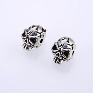 JS1694, модные ювелирные изделия, антикварные серебряные золотые бронзовые металлические бусины в виде черепа для изготовления ювелирных изделий - Product Image 4