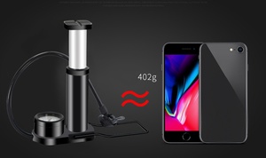 Pompe à vélo Offres Spéciales 120PSI jauge en alliage d'aluminium <span class=keywords><strong>gonfleur</strong></span> de pédale tuyau externe vtt vélo pneu pompe à Air pour le basket-ball - Product Image 6