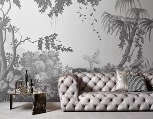 Personnalisé 3d <span class=keywords><strong>Nature</strong></span> Paysage Mural <span class=keywords><strong>Peint</strong></span> À La Main Tropical <span class=keywords><strong>Jungle</strong></span> Plante Feuilles Fleurs Singe Lac Montagne Nuage <span class=keywords><strong>Papier</strong></span> <span class=keywords><strong>Peint</strong></span> pour La Maison - Product Image 4