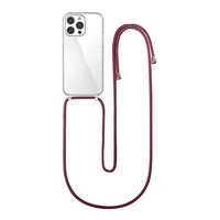 Étui de téléphone à bandoulière avec clochette et coque transparente pour iPhone 17 Pro Max – Housse de protection