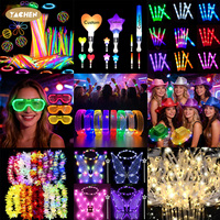 Bâtons lumineux LED YACHEN en forme de cœur et d'étoile, baguette lumineuse clignotante, accessoires d'ambiance pour concerts, soirées, événements, jouets pour enfants et adultes