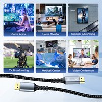 Câble DP 1.4 mâle-mâle en aluminium, HDR 8K 60Hz/4K 144Hz/2K 165Hz pour PC/ordinateur portable/TV/moniteur