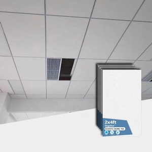 Panneaux acoustiques <span class=keywords><strong>de</strong></span> <span class=keywords><strong>plafond</strong></span> en <span class=keywords><strong>laine</strong></span> <span class=keywords><strong>de</strong></span> <span class=keywords><strong>roche</strong></span> insonorisés et ignifuges 60x120 du fabricant, dalles téglaires Deofon pour <span class=keywords><strong>plafond</strong></span> suspendu à grille - Product Image 1