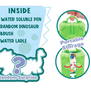 مجموعة فنون رسم تعليمية تصنعها بنفسك من ITTL ، نماذج ديناصور صلبة بألوان جرافيتي ، لوحة مجانية ، ألعاب حيوانات قابلة للغسل للأطفال - Product Image 6