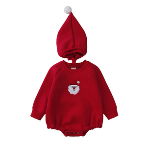Tutina in pile caldo di cotone per neonati, a maniche lunghe, lavorata a maglia, ricamata, per autunno inverno, per neonati e neonate - Product Image 5