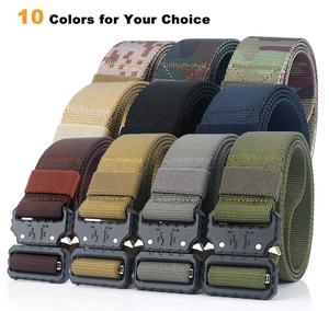 カスタム調整可能な男性ヘビーデューティ屋外ナイロンウェビング戦術ベルトクイックリリースバックル付き - Product Image 3