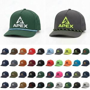 Gorras de Béisbol de 5 Paneles con Cuerda, Corte Láser, Calidad Premium, Logotipo Bordado en 3D de Alta Densidad Personalizado, Estructuradas, para Actividades al Aire Libre - Product Image 1