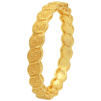 Offre Spéciale indien dubaï déclaration bijoux de luxe bracelets plaqué or 24 carats évidé fleur Totem mariée or Bracelet en gros