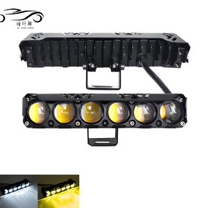 Barre lumineuse LED semi-aluminium sans ventilateur JHS, double couleur blanc-jaune, lumière auxiliaire stroboscopique pour moto, VTT, camion, tout-terrain - Product Image 6