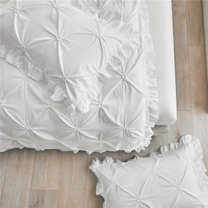 <strong>Custom</strong> High Quality New <strong>Style</strong> Bed Spreads Microfiber Bed <strong>Sheets</strong> Pure White Bedding Set - Product Image 4