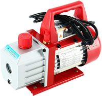 Bomba de Vacío de Aire Rotativa de una Etapa de 4CFM y 1/3HP, Kit de Refrigeración HVAC, Juego de Manómetros para Aire Acondicionado con Detector de Fugas y Bolsa de Transporte