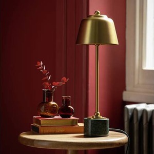 Modern Minimalist Table Lamp Marble Base <b>Led</b> Touch Control Rechargeable Desk <b>Light</b> For <b>Bar</b> Or Home Use - Product Image 1