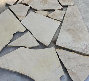 Dalles de <span class=keywords><strong>pierre</strong></span> naturelle en ardoise, grandes et irrégulières, pour revêtement de sol extérieur, allées de jardin, pavés de <span class=keywords><strong>pierre</strong></span> beige pour aménagement paysager - Product Image 4