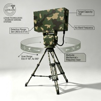Radar anti-drone aérien bande Ku à balayage mécanique azimutal et balayage d'altitude par fréquence, détection de petits cibles par radar pulsé 100+