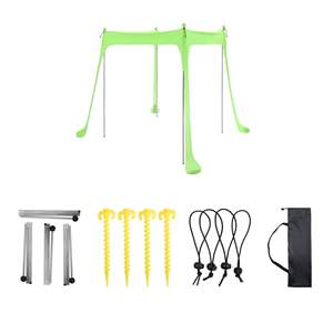 Abri solaire d'été Aol, tente individuelle 210x170x200cm, poteaux en alliage d'aluminium, tissu polyester résistant aux UV, pour extérieur, plage, camping - Product Image 5