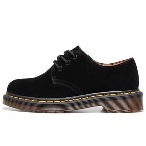 Nouvelles bottes à plateforme pour femmes, bout rond, grande taille, en cuir véritable, chaussures épaisses pour femmes, bottines pour femmes, style universitaire - Product Image 3