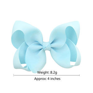 Fermaglio per capelli da festa in stile europeo americano per bambini con fiocco a fiore da 4 pollici a bolle per bambine - Product Image 3