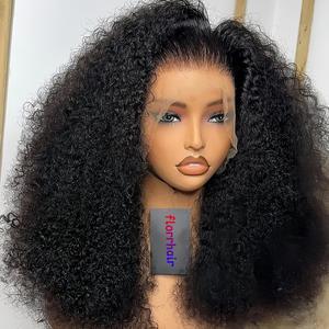 Pas cher Kinky Curly Short Bob Perruque de <span class=keywords><strong>Cheveux</strong></span> Humains Perruques Lace Front de <span class=keywords><strong>Cheveux</strong></span> Humains pour les Femmes Noires Bruts Vietnamiens <span class=keywords><strong>Cheveux</strong></span> HD Lace Frontal Perruques - Product Image 1