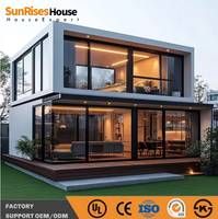 Maison modulaire préfabriquée sur mesure, assemblée, en kit, type conteneur, design moderne, construction à panneaux sandwich