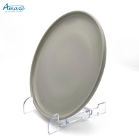 Nouvelles assiettes rondes en céramique de haute qualité, plates et mates, bon marché, pour la maison, l'hôtel, vente en gros