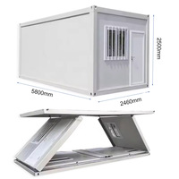 Maison conteneur pliable préfabriquée à bas prix Cabine dortoir modulaire préfabriquée de 20 pieds à structure en acier pliable à vendre