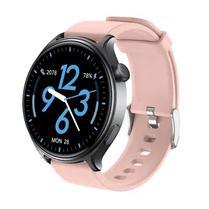 Relógio inteligente Montre Connecte para monitoramento de fitness esportivo Smartwatch redondo HD Full Touchscreen IP67 à prova d'água para esportes e atletas